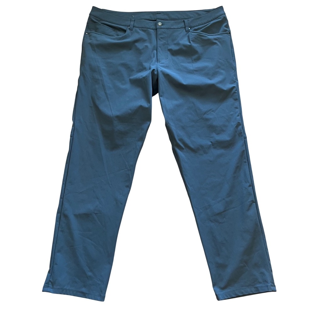 Lululemon Commission Pant Classic Warpstreme Blue Grey 40 LM5ADES